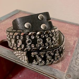 41” Rhinestone black Western Belt.